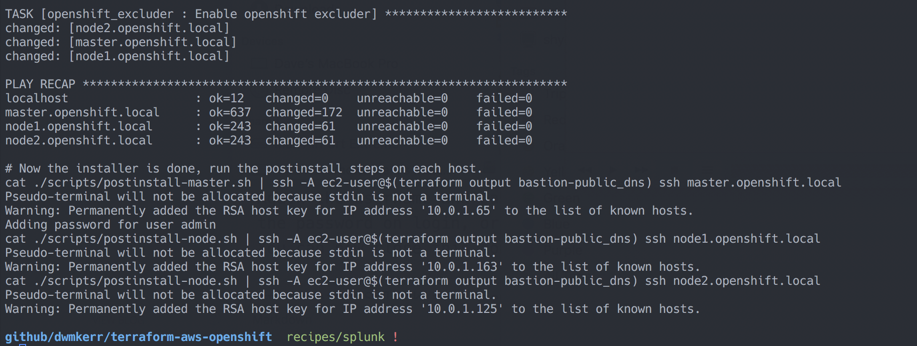 OpenShift Installation Complete