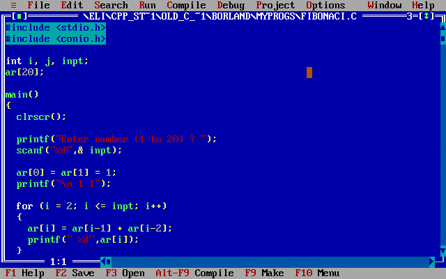 Borland Turbo C++