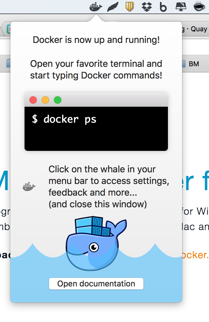Docker Welcome Message